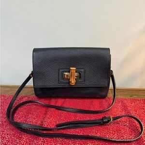 Gianni Notaro | Dark Blue Leather Crossbody Bag